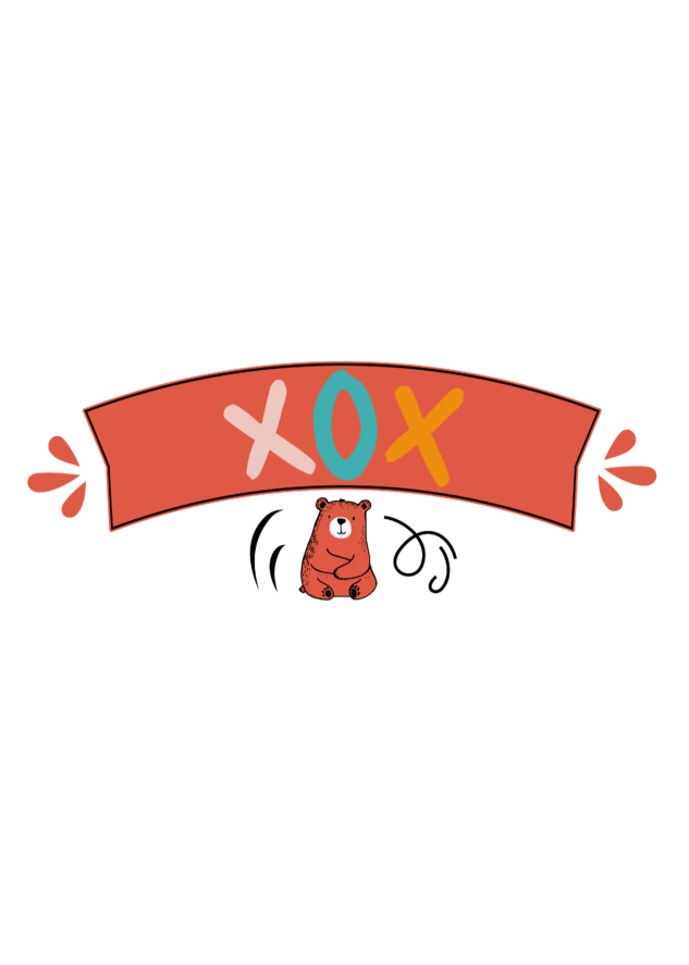 XOX (Hugs & Kisses - Bear) - Round Neck Sweatshirt - Trio Vibes - Women