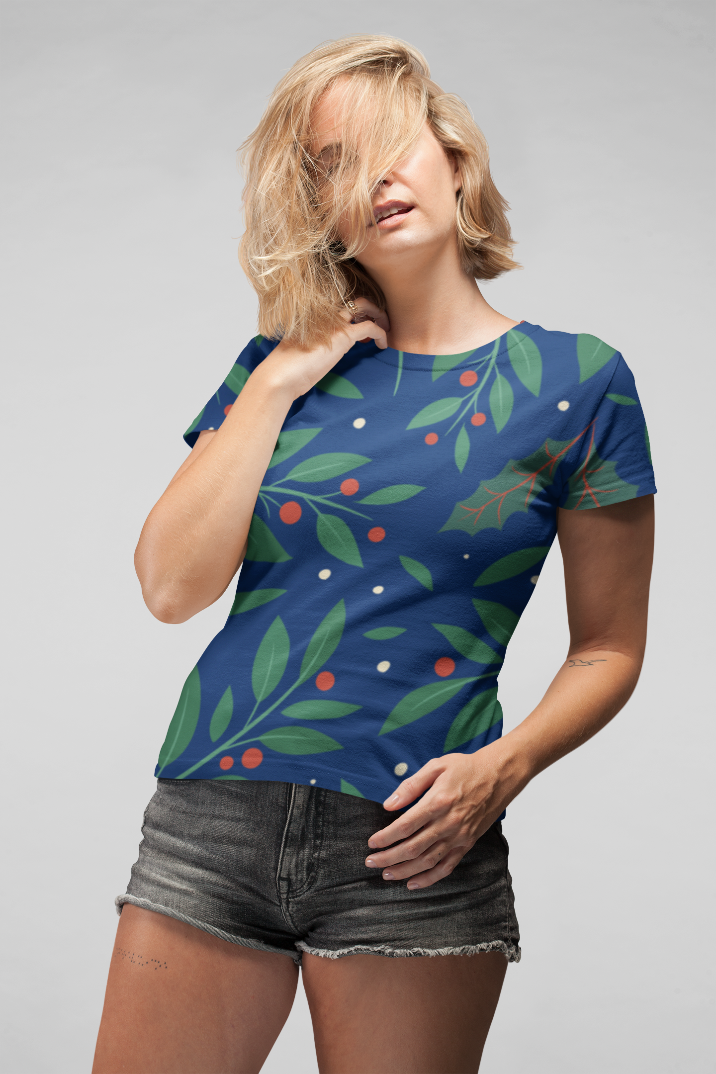 Leaves & Dots - All Over Printed Half Sleeve T-Shirt - Unisex