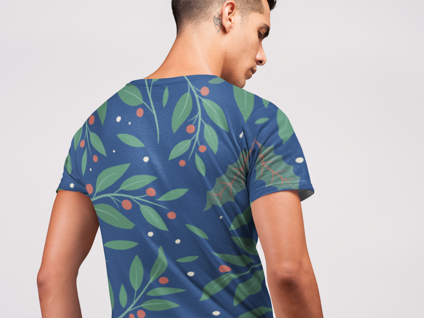 Leaves & Dots - All Over Printed Half Sleeve T-Shirt - Unisex