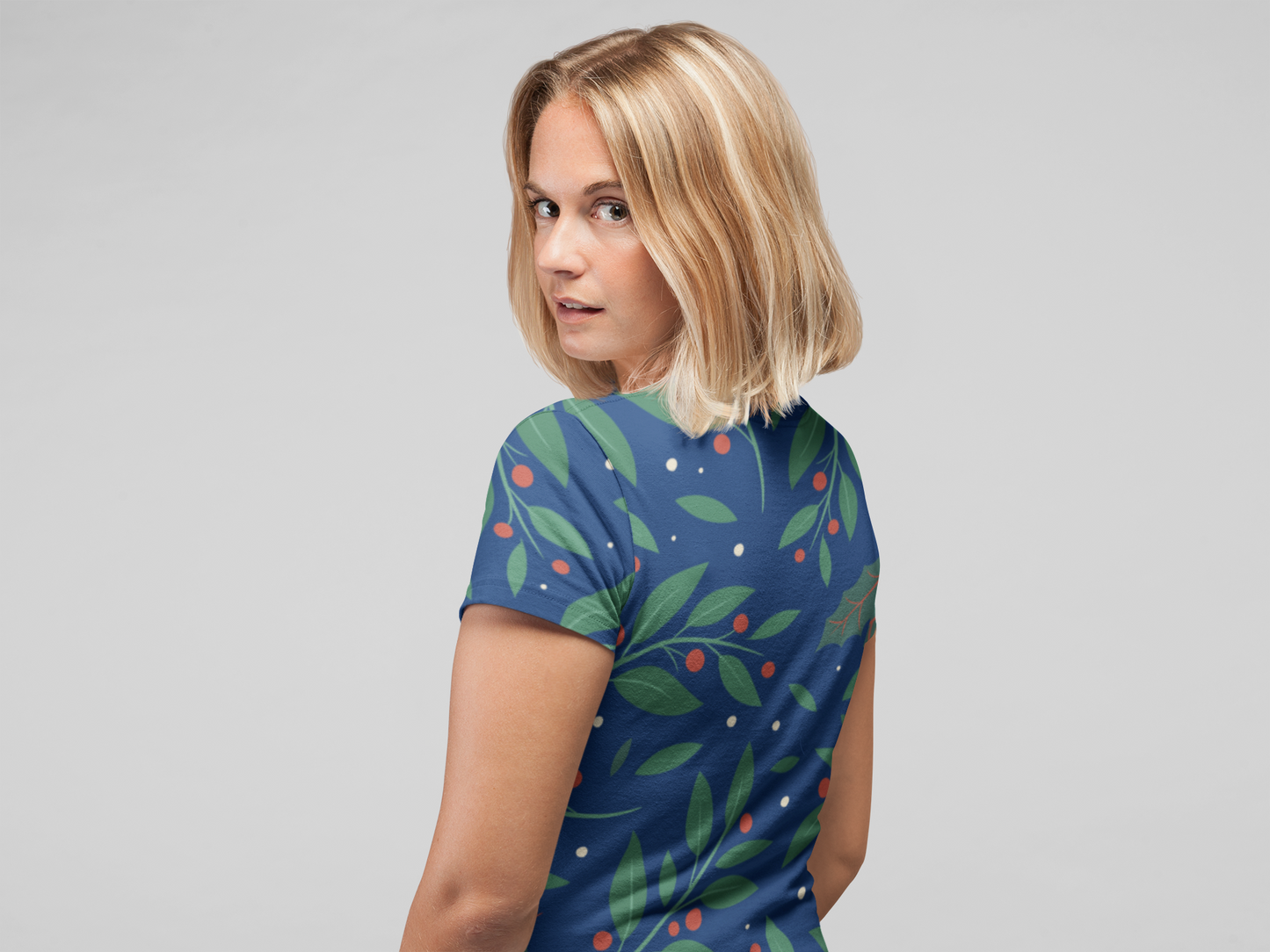 Leaves & Dots - All Over Printed Half Sleeve T-Shirt - Unisex