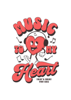 Music to My Heart - Round Neck Half Sleeve T-Shirt - Women