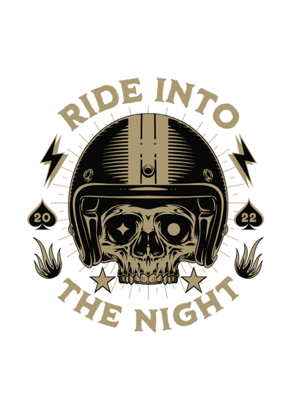 Ride Into The Night - Round Neck Half Sleeve T-Shirt - Men