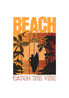 Catch The Vibe - Surfing - Round Neck Half Sleeve T-Shirt - Women