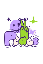 Peace - Doodle - Round Neck Half Sleeve T-Shirt - Men