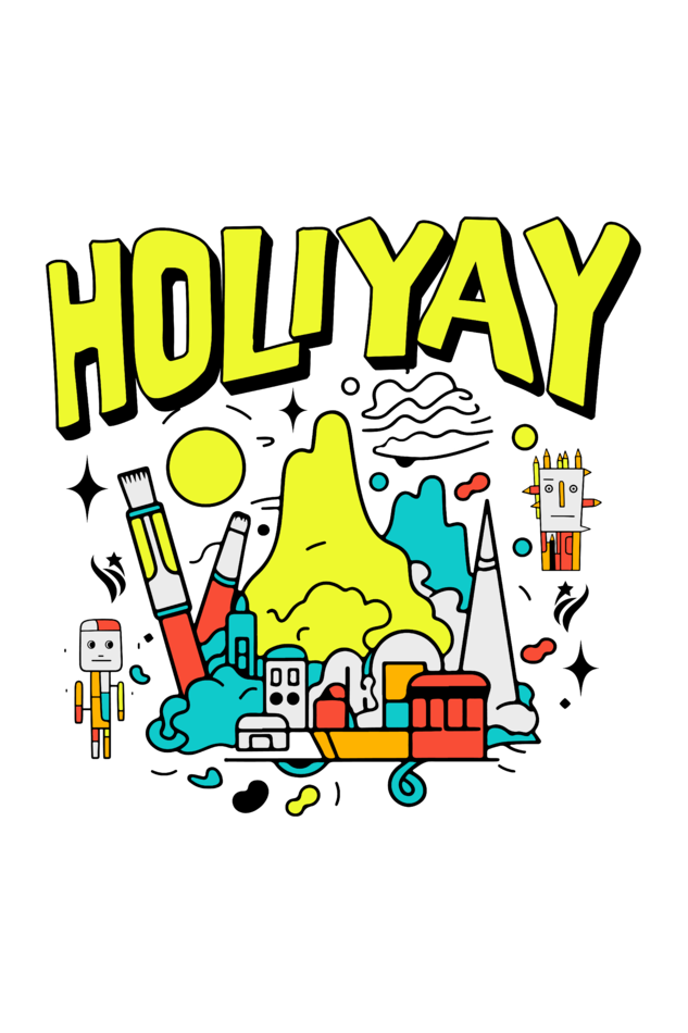 Holiyay - Doodle - Round Neck Half Sleeve T-Shirt - Men