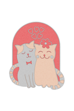 Cute Cat Couple - Chest Embroidered Sweatshirt - Unisex