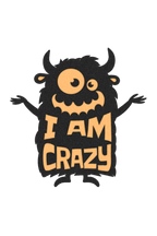 Crazy Monster - Chest Embroidered Sweatshirt - Unisex