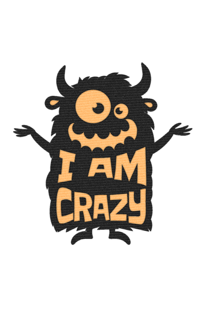 Crazy Monster - Chest Embroidered Sweatshirt - Unisex