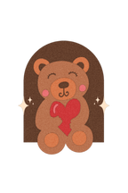 Bear Heart - Chest Embroidered Sweatshirt - Unisex