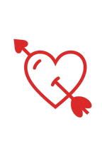 Heart with Arrow - Chest Embroidered Sweatshirt - Unisex