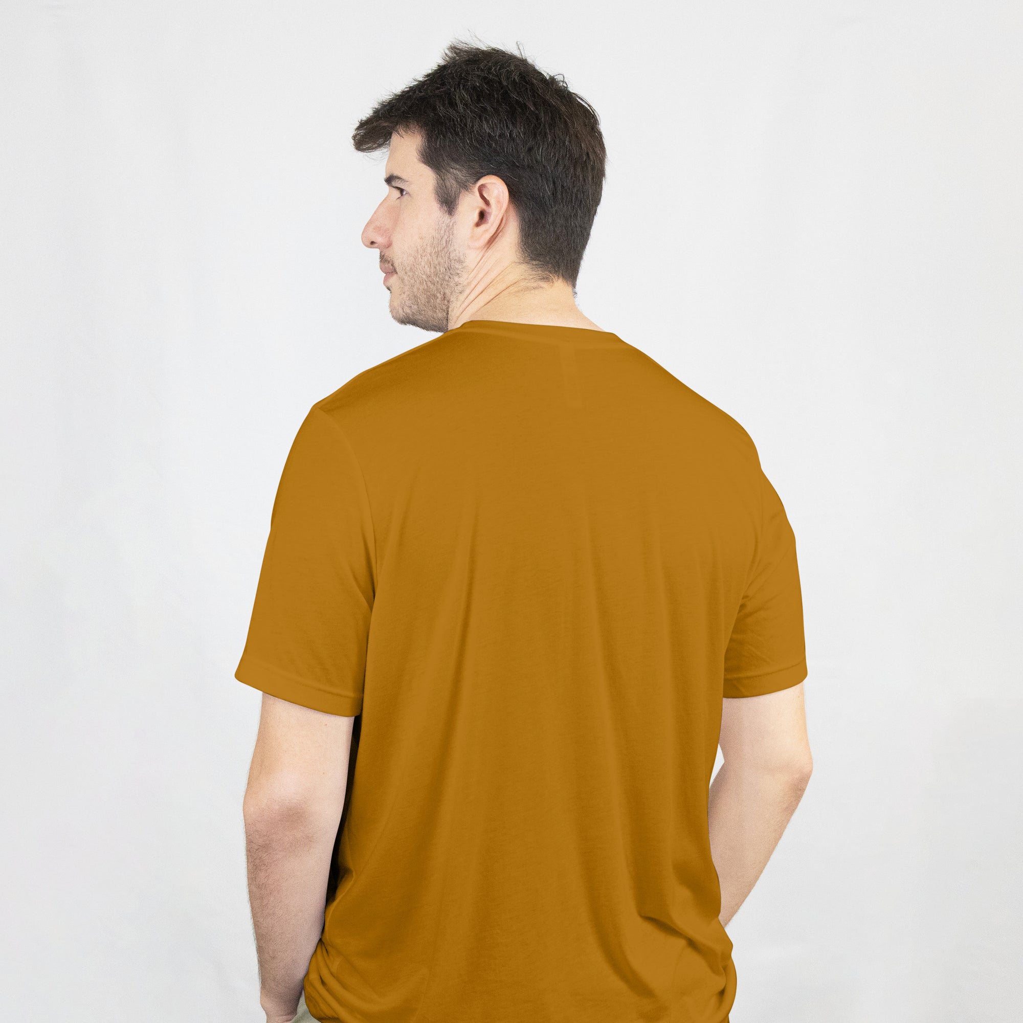 Distorted - Anime Graphic Men's Mustard Yellow T-Shirt