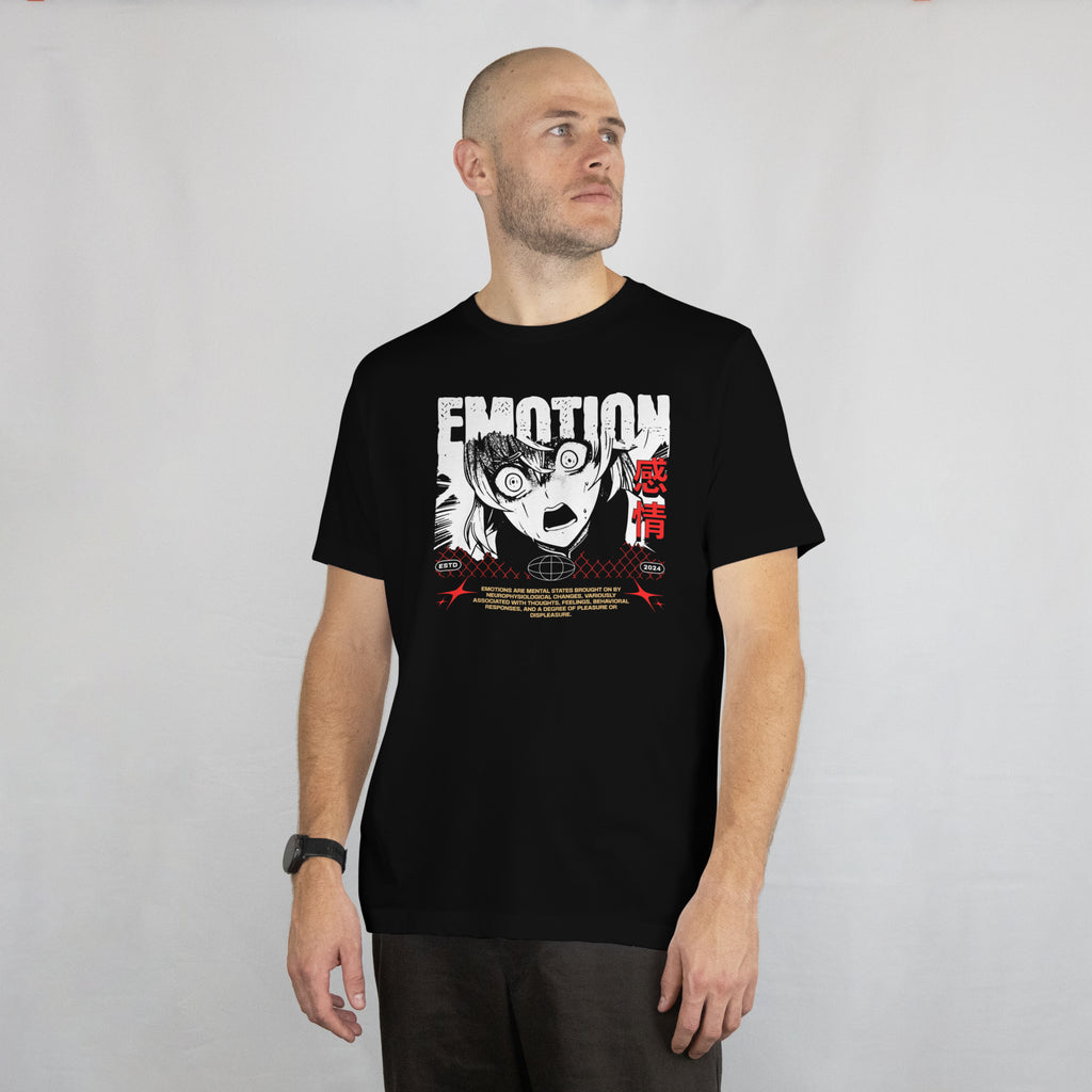 Emotion - Anime Graphic Men's Black T-Shirt
