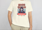 Young Shogun - Anime Graphic Men's Off White T-Shirt