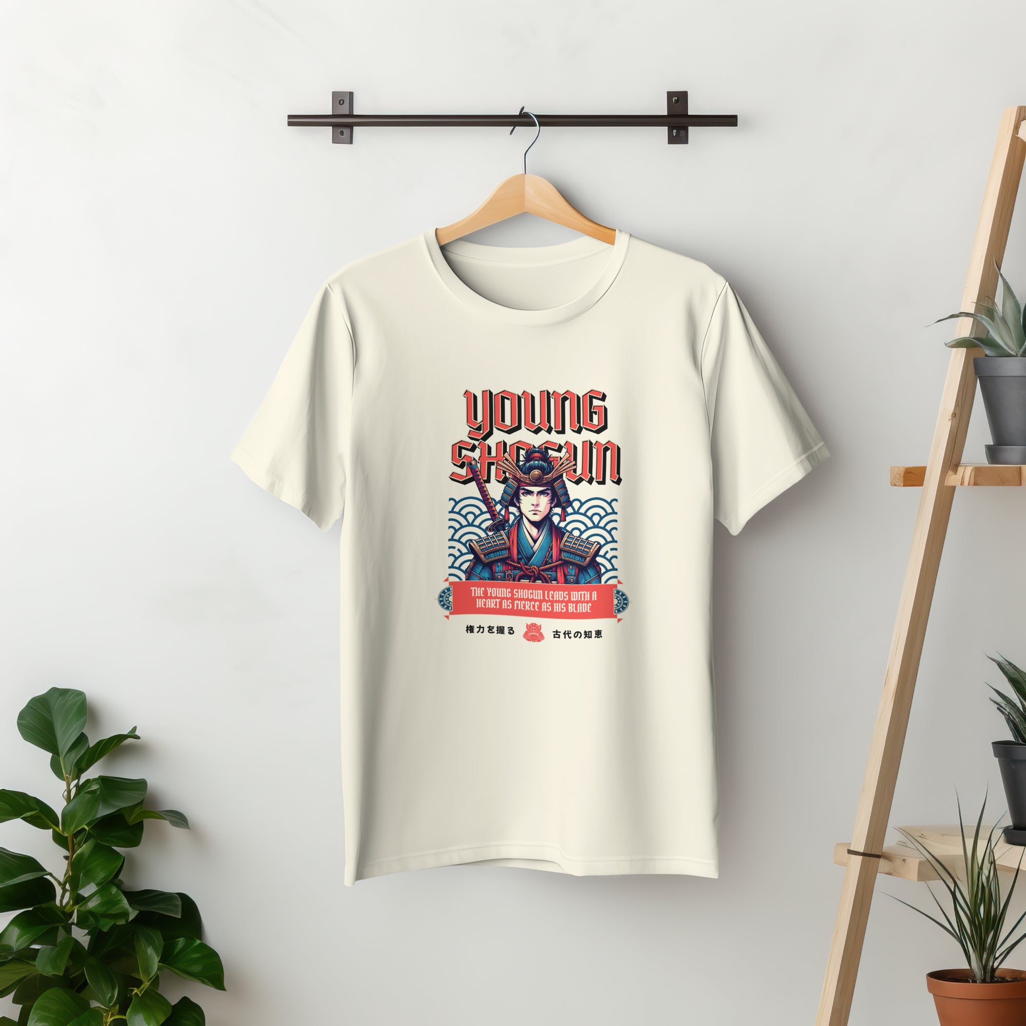 Young Shogun - Anime Graphic Men's Off White T-Shirt