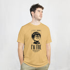 I'm Fine - Anime Graphic Men's Beige T-Shirt