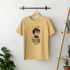 I'm Fine - Anime Graphic Men's Beige T-Shirt