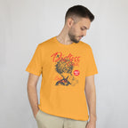 Distress Crash - Anime Graphic Men's Golden Yellow T-Shirt