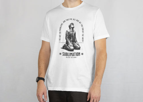 99 Problems Due This Week - Anime Graphic Men's White T-Shirt