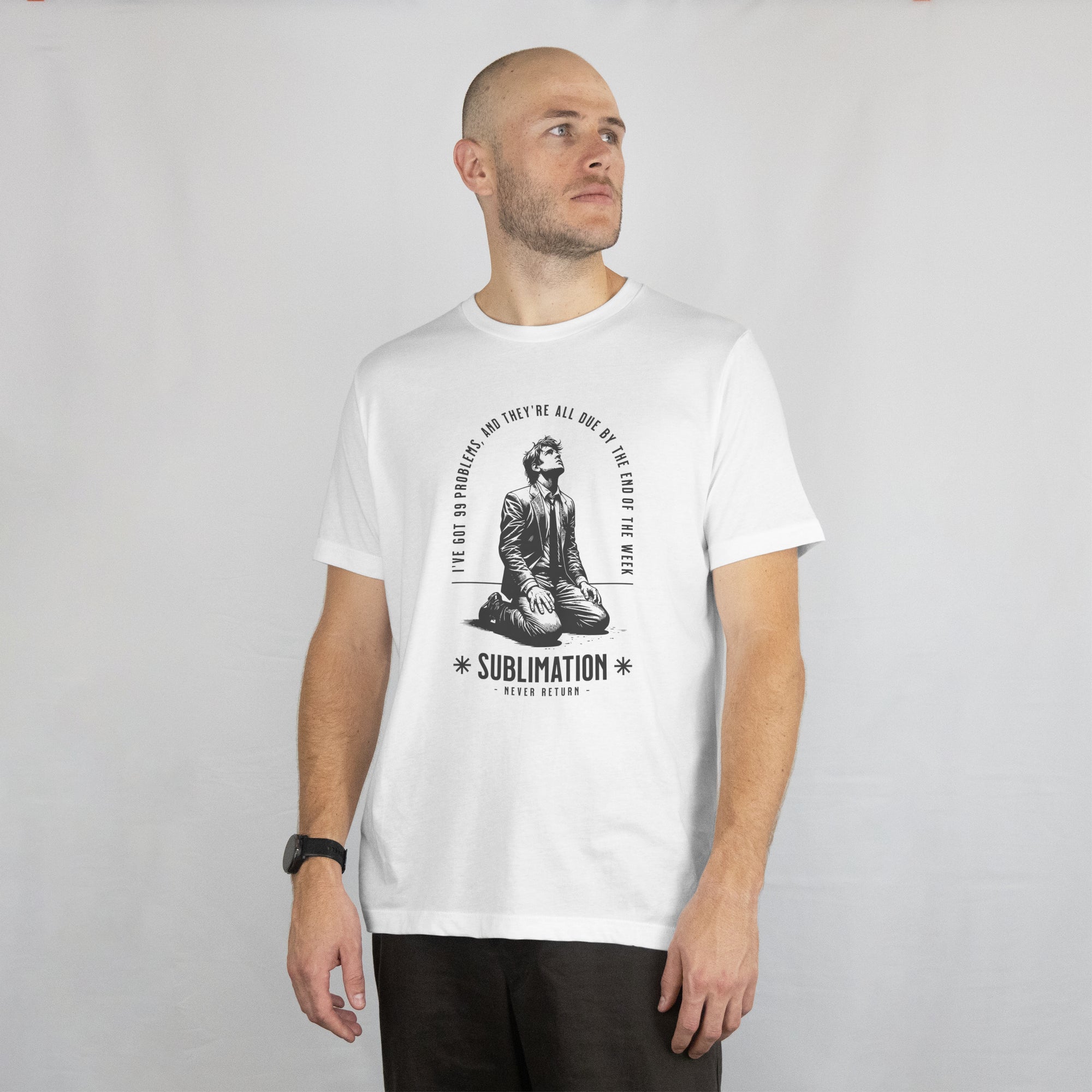 99 Problems Due This Week - Anime Graphic Men's White T-Shirt