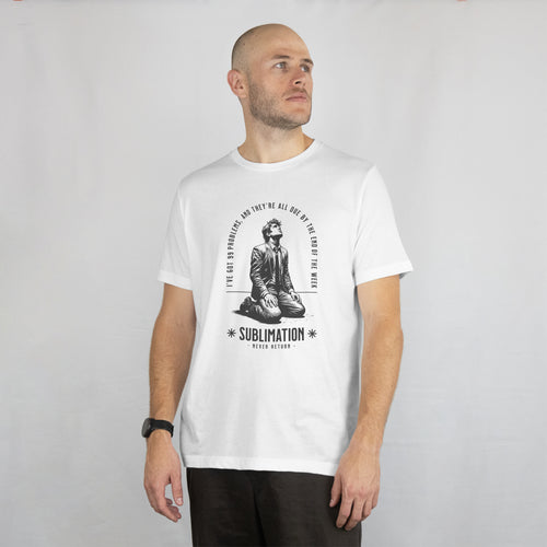 99 Problems Due This Week - Anime Graphic Men's White T-Shirt