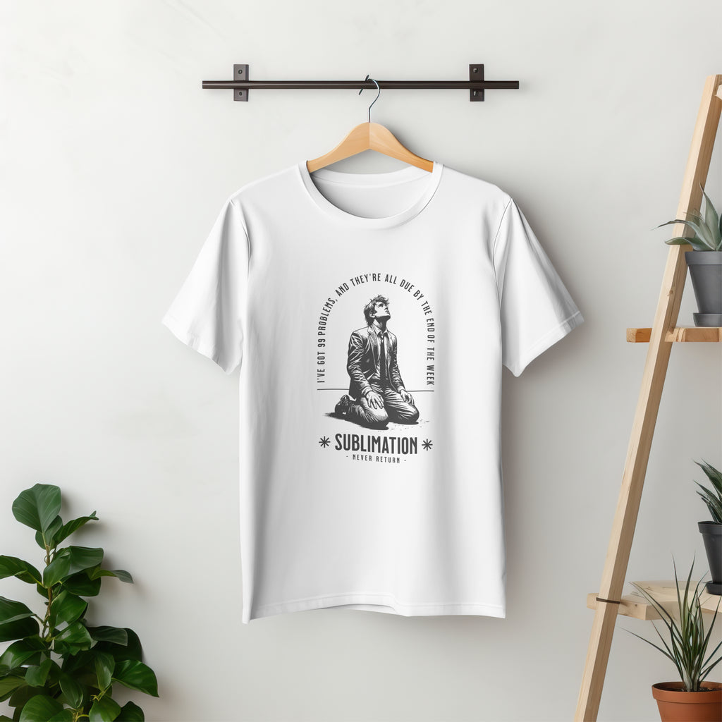 99 Problems Due This Week - Anime Graphic Men's White T-Shirt