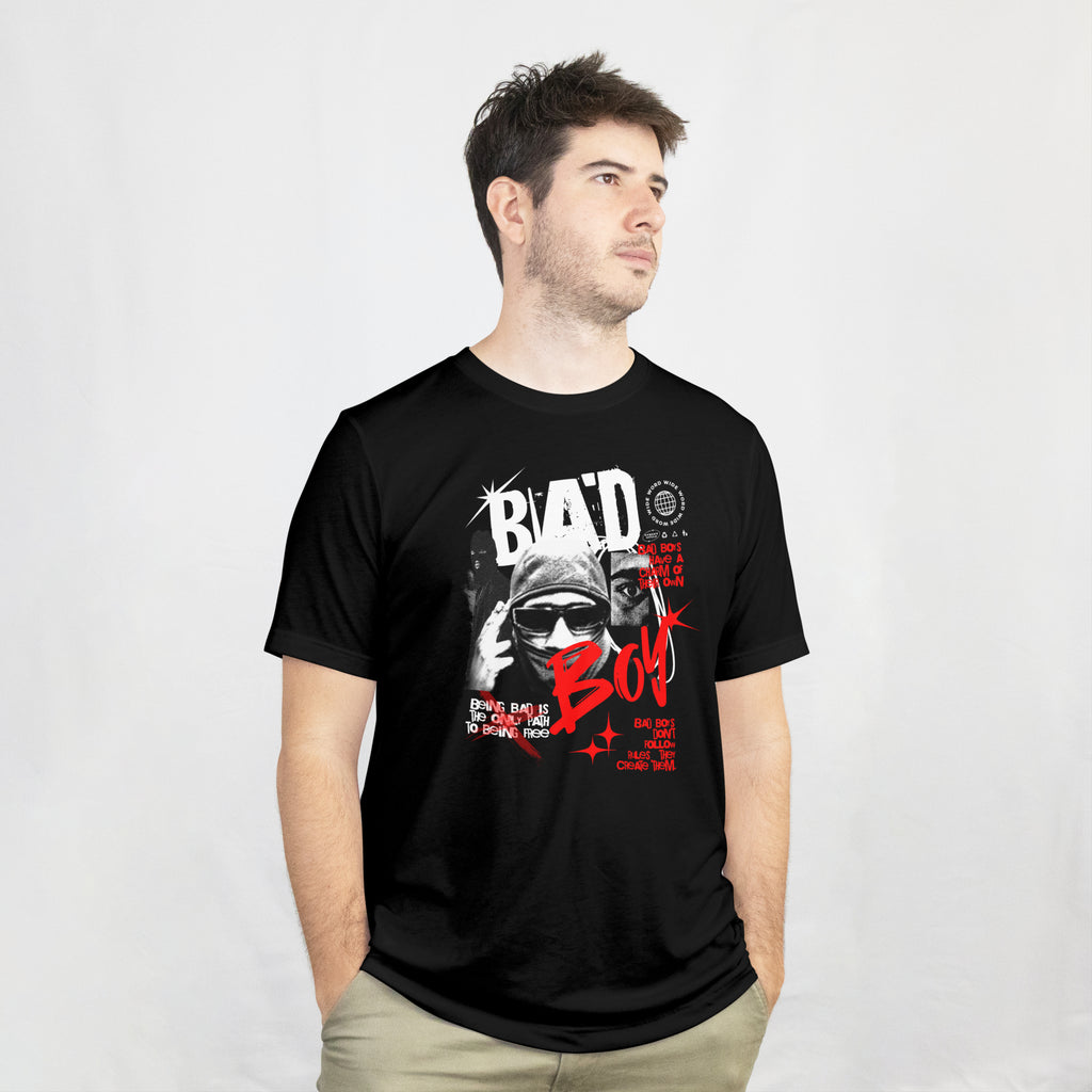 Bad Boy - Anime Graphic Men's Black T-Shirt