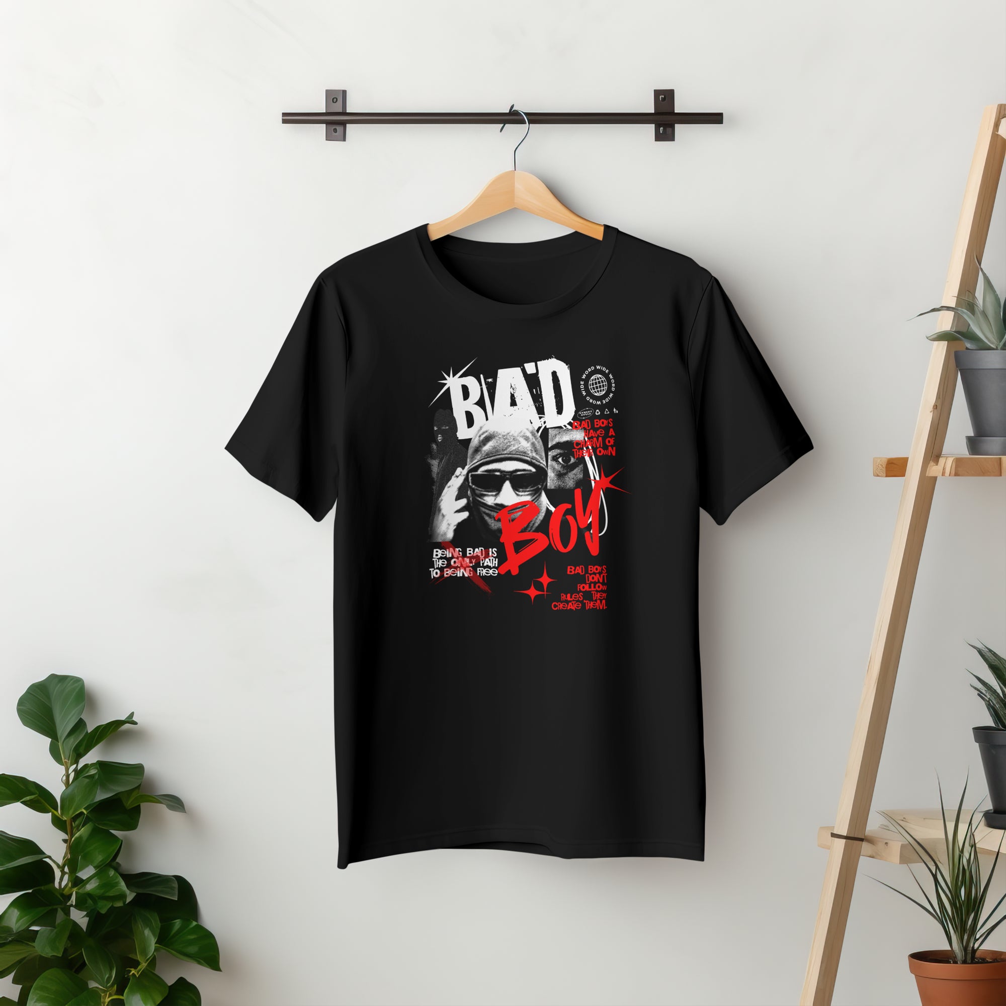 Bad Boy - Anime Graphic Men's Black T-Shirt