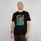 Life is How You React - Anime Graphic Men's Black T-Shirt