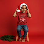 Twinkle Bright Christmas Night – Kids Unisex Red Holiday T-Shirt