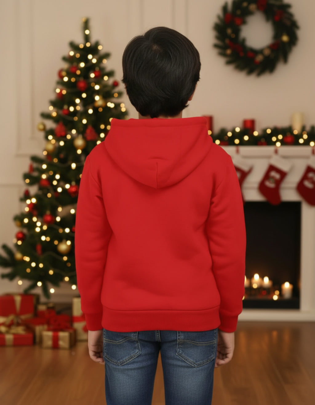 Jingle All The Way  - Kids Unisex Red Hoodie
