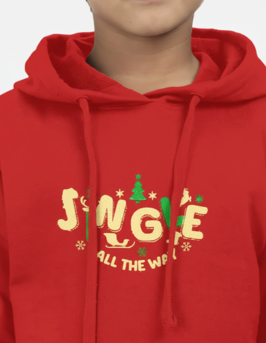 Jingle All The Way  - Kids Unisex Red Hoodie