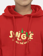 Jingle All The Way  - Kids Unisex Red Hoodie