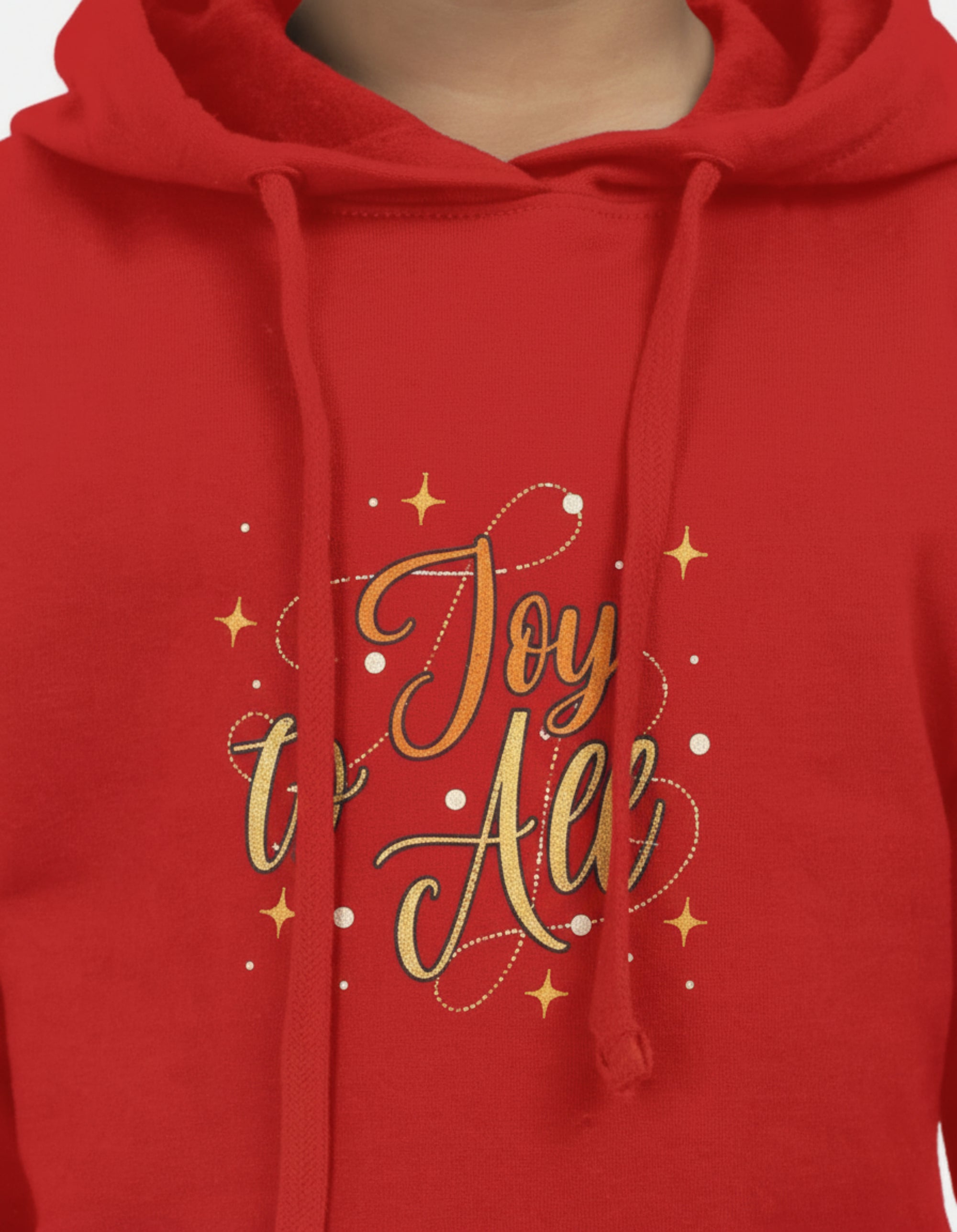Joy to All - Kids Unisex Red Hoodie
