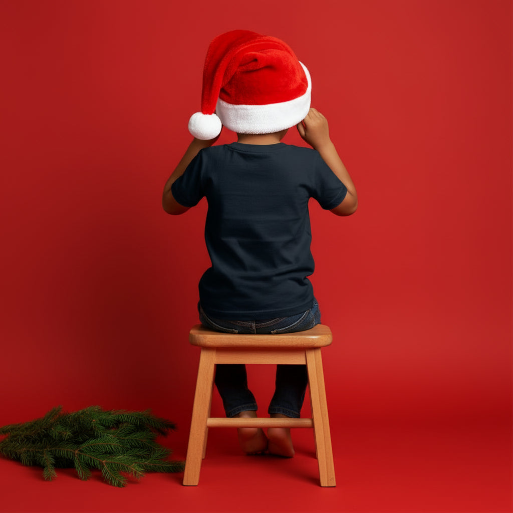 Santa's Little Helper – Kids Unisex Dark Blue Holiday T-Shirt