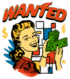 Wanted - Doodle - Round Neck Half Sleeve T-Shirt - Women