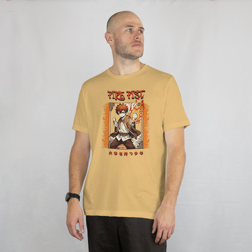 Fire Fist - Anime Graphic Men's Beige T-Shirt
