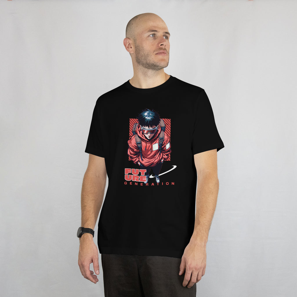 Future Generation - Anime Graphic Men's Black T-Shirt