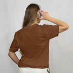 Brown Eyes In Your Smile - Anime Graphic Women's Coffee Brown T-Shirt