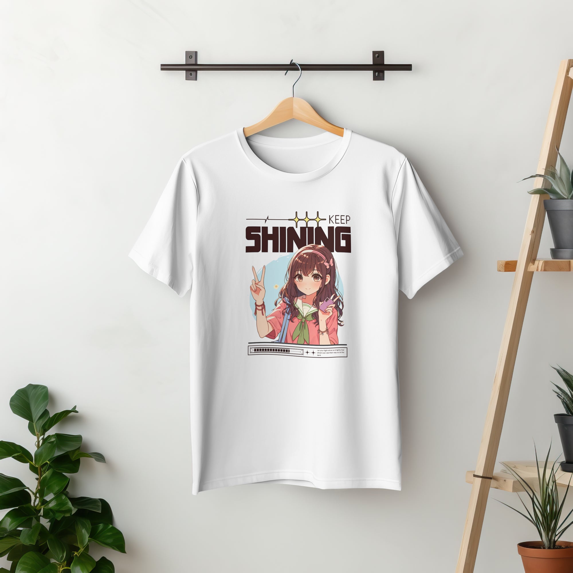 Keep Shining - Anime Graphic Women's White T-Shirt