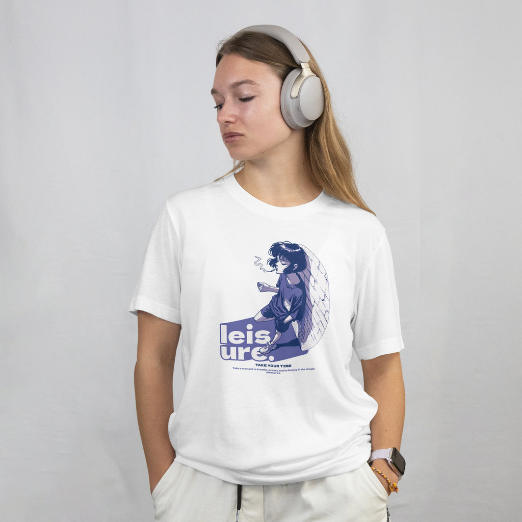 Leisure - Anime Graphic Women's White T-Shirt
