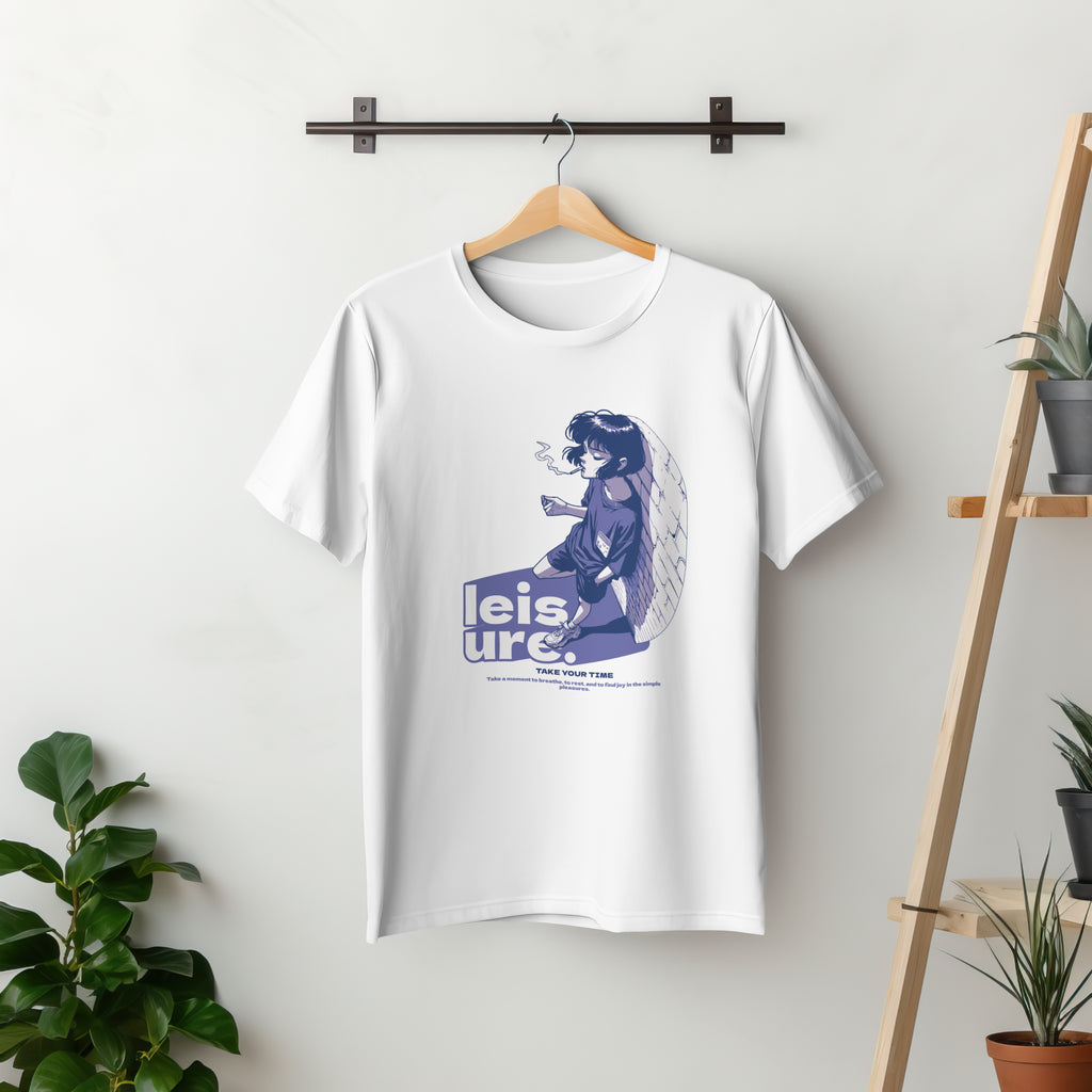 Leisure - Anime Graphic Women's White T-Shirt