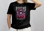 Psycho Madness - Anime Graphic Women's Black T-Shirt