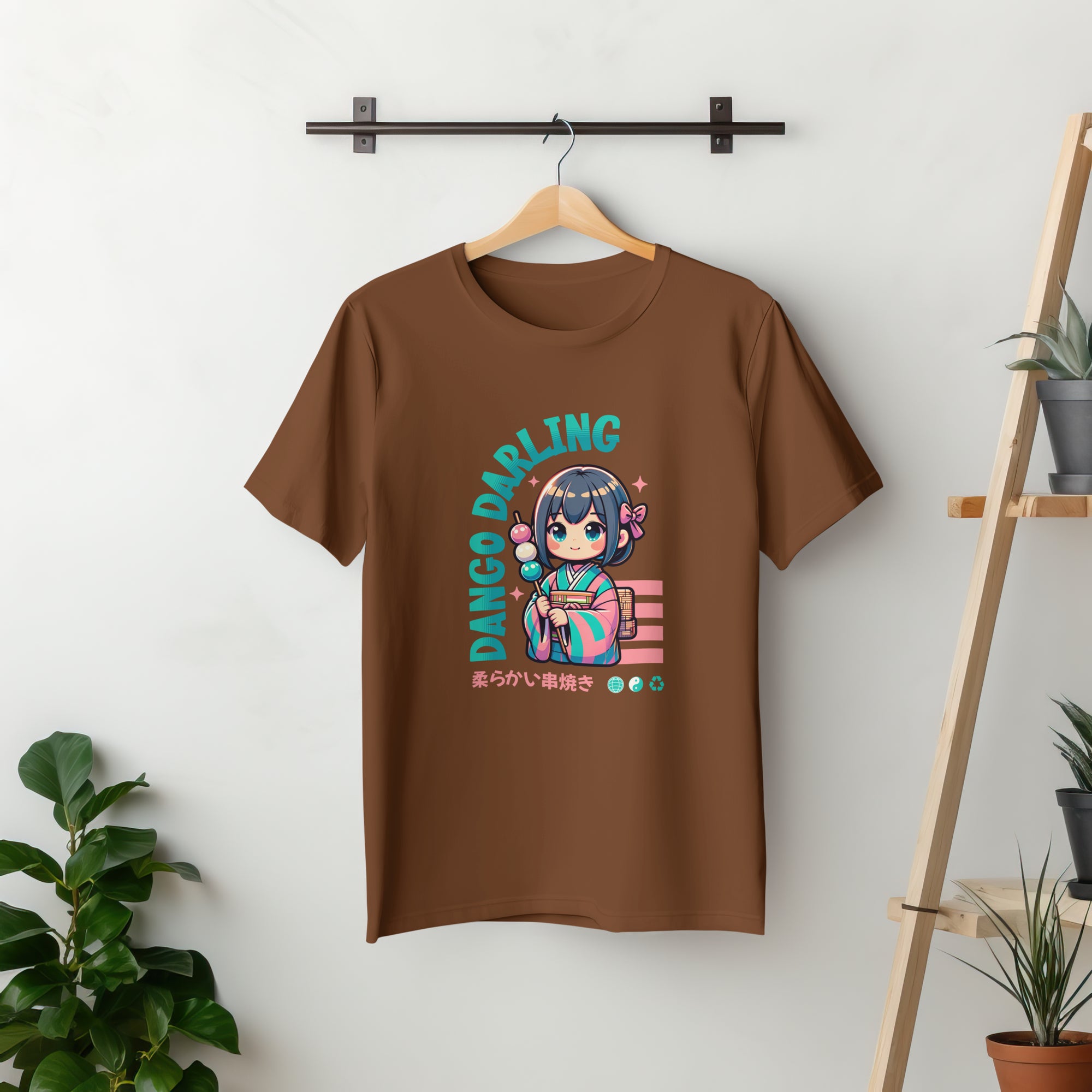 Dango Darling - Anime Graphic Women's Coffee Brown T-Shirt