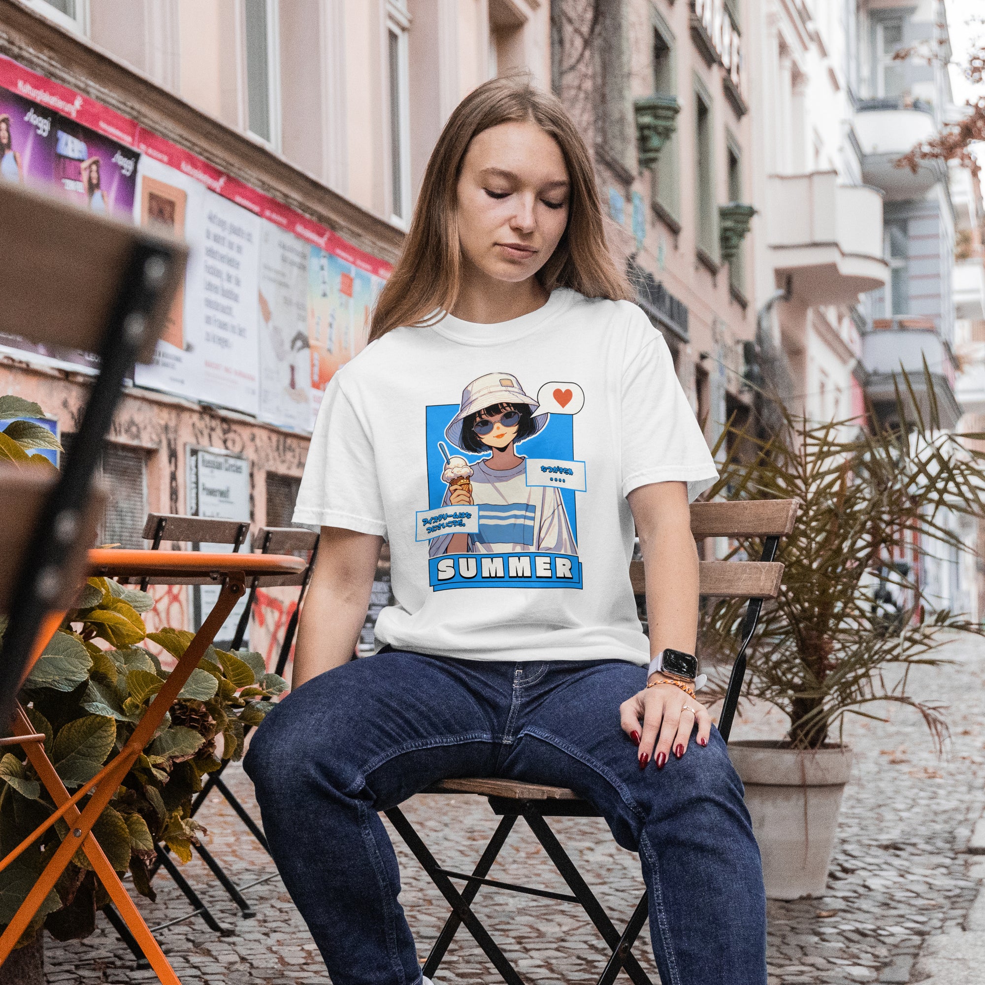 It's Summer - Anime Graphic Women's White T-Shirt