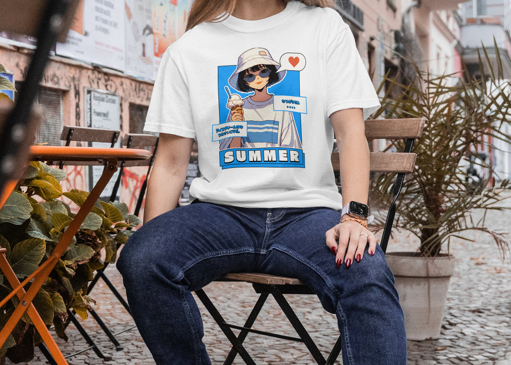 It's Summer - Anime Graphic Women's White T-Shirt