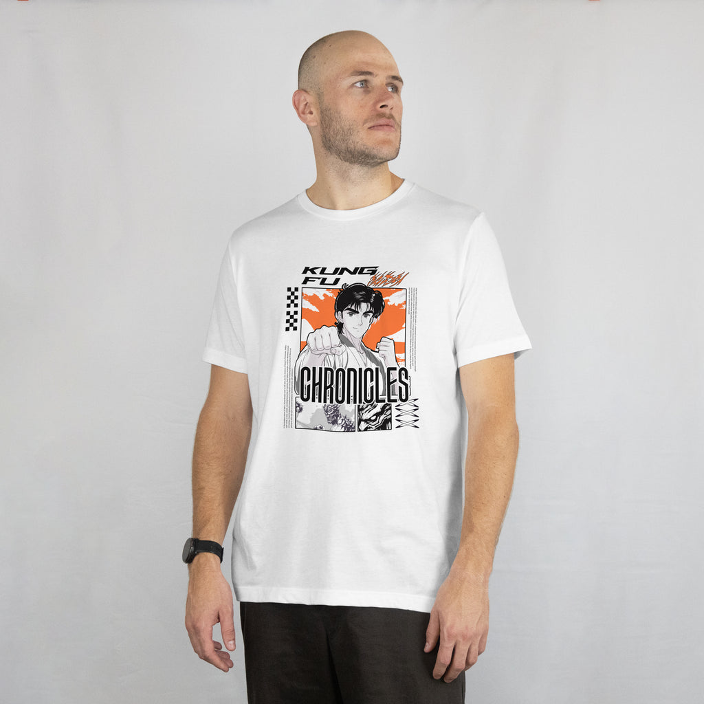 Kungfu Man - Chronicles - Anime Graphic Men's White T-Shirt