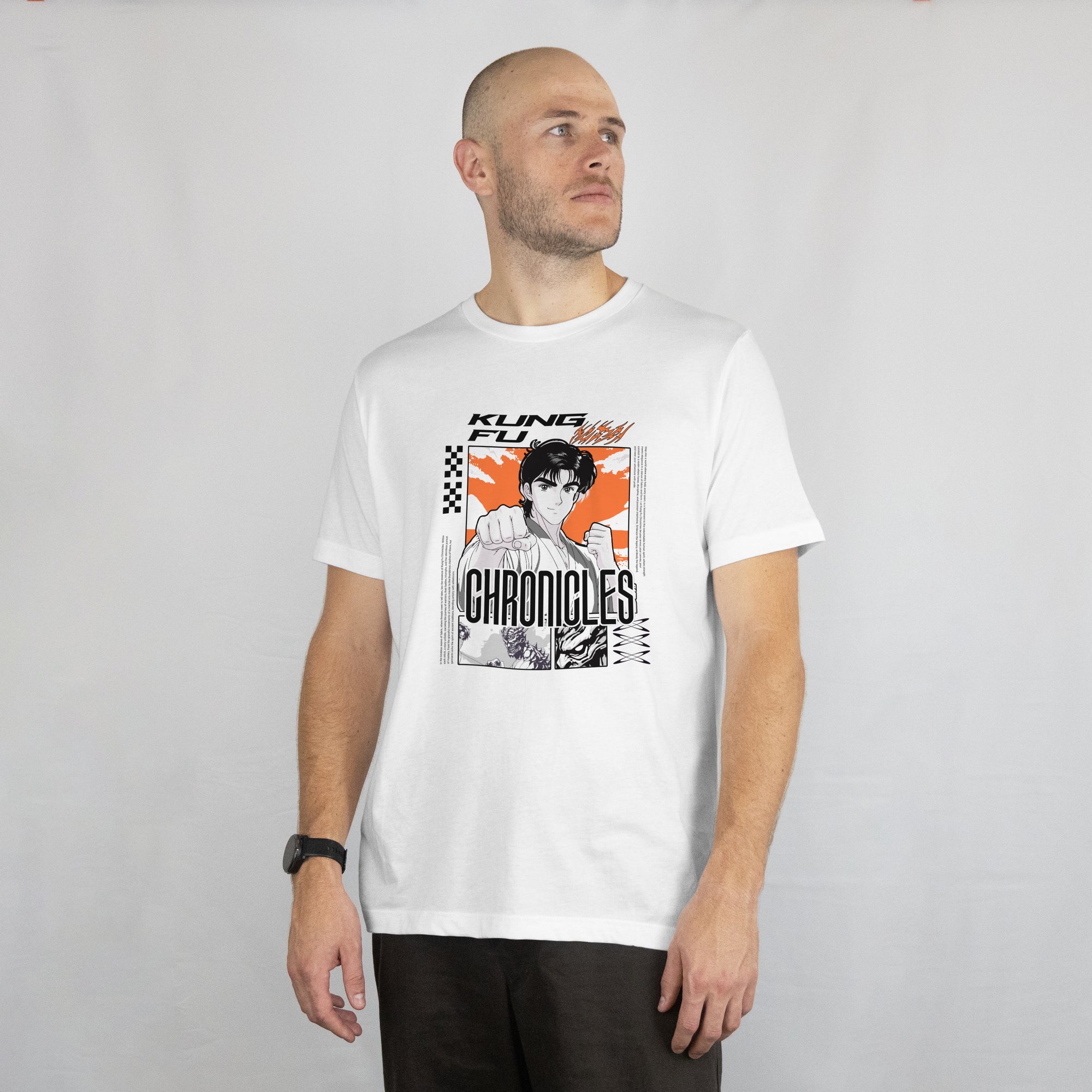 Kungfu Man - Chronicles - Anime Graphic Men's White T-Shirt