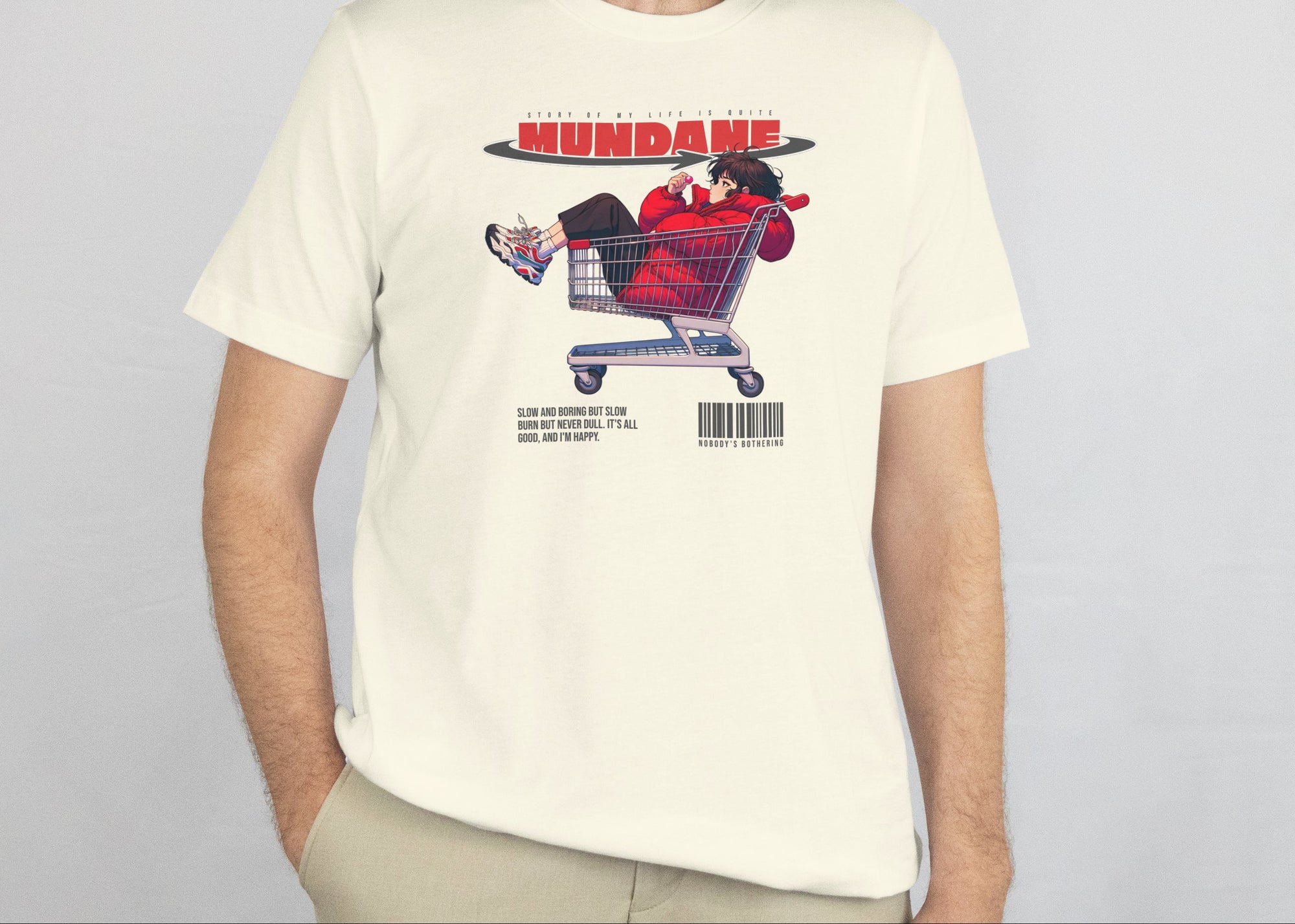 Mundane - Anime Graphic Men's Off White T-Shirt