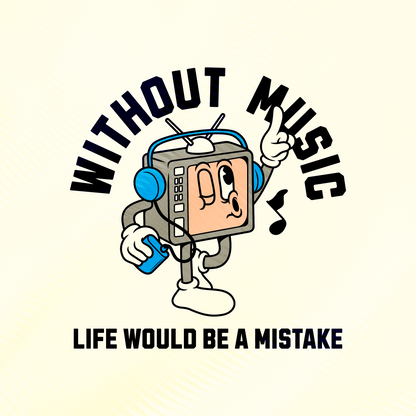 Without Music Life is a Mistake - Tapestry - Wall Hanging