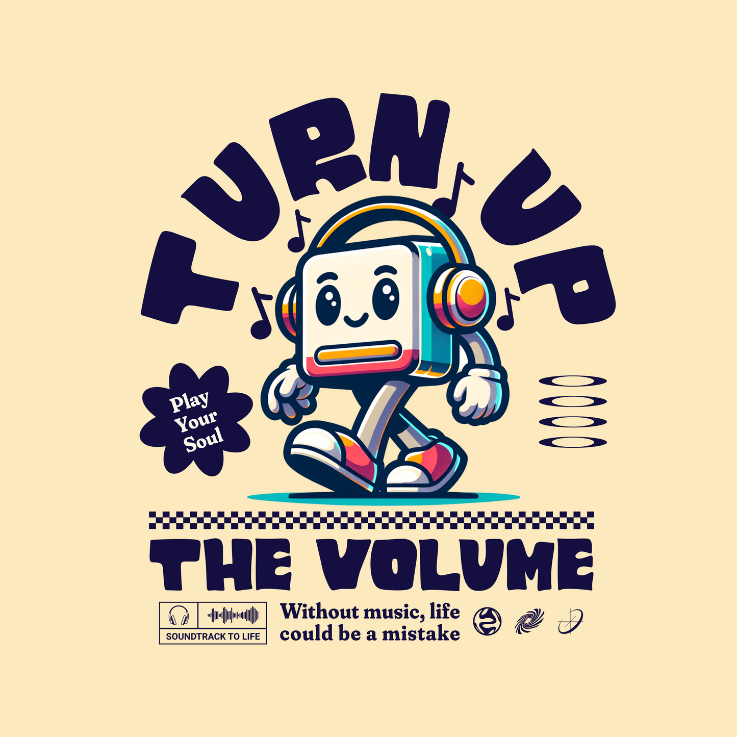 Turn Up The Volume - Tapestry - Wall Hangings